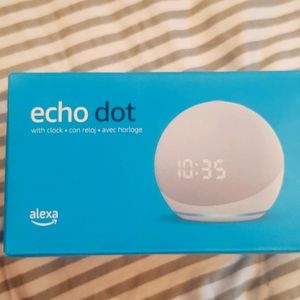Echo Dot | Smart speaker with clock and Alexa | Glacier White